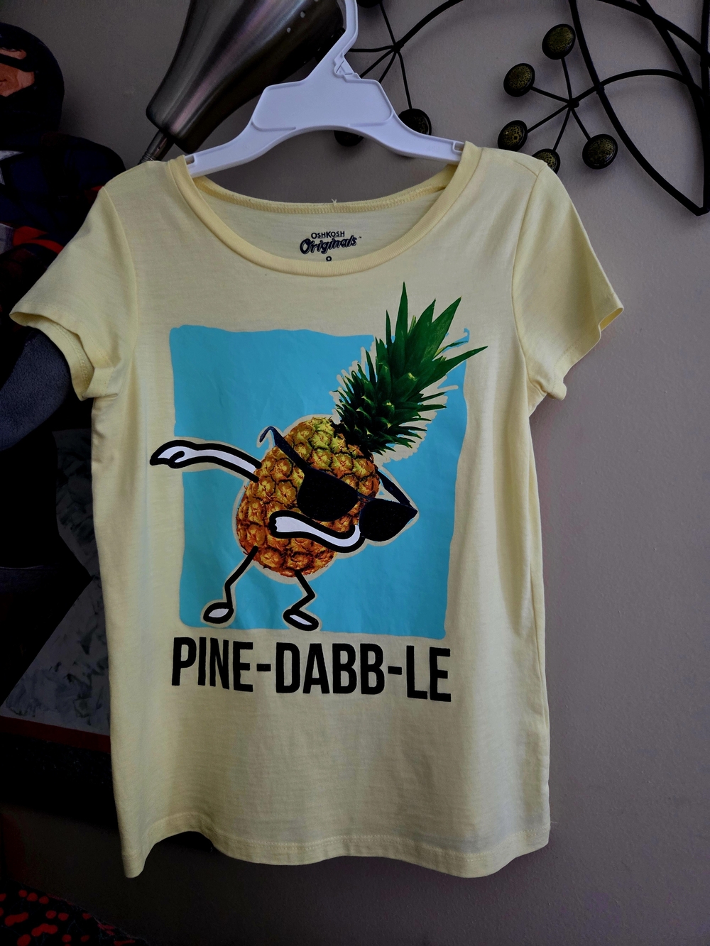 OshKosh Pine-Dabb-Le Pineapple Graphic Tee in Yellow